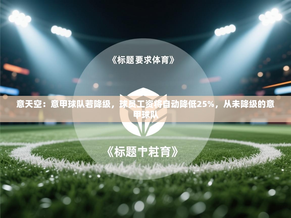 开云体育入口下载-意天空:意甲球队若降级,球员工资将自动降低25%,从未降级的意甲球队 第4张